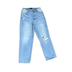 Poison Mushroom High Waist Wide Leg Baggy Distressed Jeans Size 26